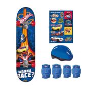 Skate Azul Hot Wheels Com Acessórios - Fun F0010-6