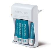 Carregador De Pilhas Multilaser Aa/Aaa + 2 Pilhas Aa 2500Mah + 2 Pilhas Aaa 1000Mah - CB045