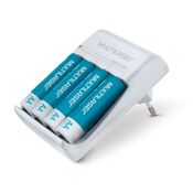 Carregador De Pilhas Multilaser Aa/Aaa + 4 Pilhas Aa 2500Mah - CB054