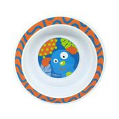 Prato Raso com Ventosa Funny Meal Azul - Multikids