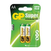 Pilha GP Super Alkaline AA 1.5V Blister 2 Unidades