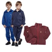 KIT 3 CONJUNTOS CASACO E CALÇA ESPORTIVO AGASALHO INFANTIL BEBE UNIFORME INVERNO DE FRIO PELUCIADO Tamanho: 10;Cor:Azul