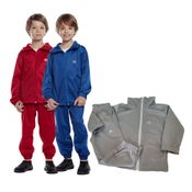 KIT 3 CONJUNTOS CASACO E CALÇA ESPORTIVO AGASALHO INFANTIL BEBE UNIFORME INVERNO DE FRIO PELUCIADO Tamanho: 06;Cor:Verme