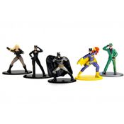 Mini Figuras 4cm Nano Metalfigs DC Batman Pack com 5 - DTC