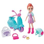 Boneca Polly Pocket Aventura Em Rodas Lila e Moto GFP93/GFP95 Mattel