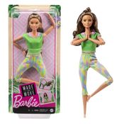 Boneca Barbie Feita para Mexer Morena Roupa Verde - Mattel GXF05