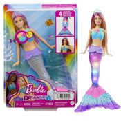 Boneca Barbie Sereia Luzes E Brilhos Dreamtopia - Mattel HDJ36
