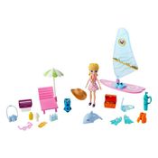 Boneca Polly Pocket Pack Aventura na Praia Polly Prancha Mattel GFT95-GFR01