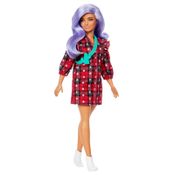 Boneca Barbie Fashionistas 157 Vestido Xadrez Mattel FBR37/GRB49