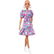 Boneca Barbie Fashionistas 150 Careca Vestido Florido Mattel FBR37/GYB03