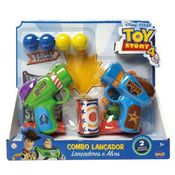 Lançador de Bolas com Alvos - Toy Story 4 - Buzz e Woody - Dois Lançadores - Toyng
