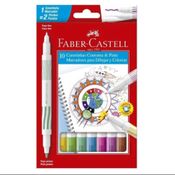 Canetinha Contorna e Pinta Duas Pontas 10 Cores Faber Castell