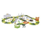 Pista Dinossauro Track Ponte  Acessorios com 220 Pcs Dm Toys