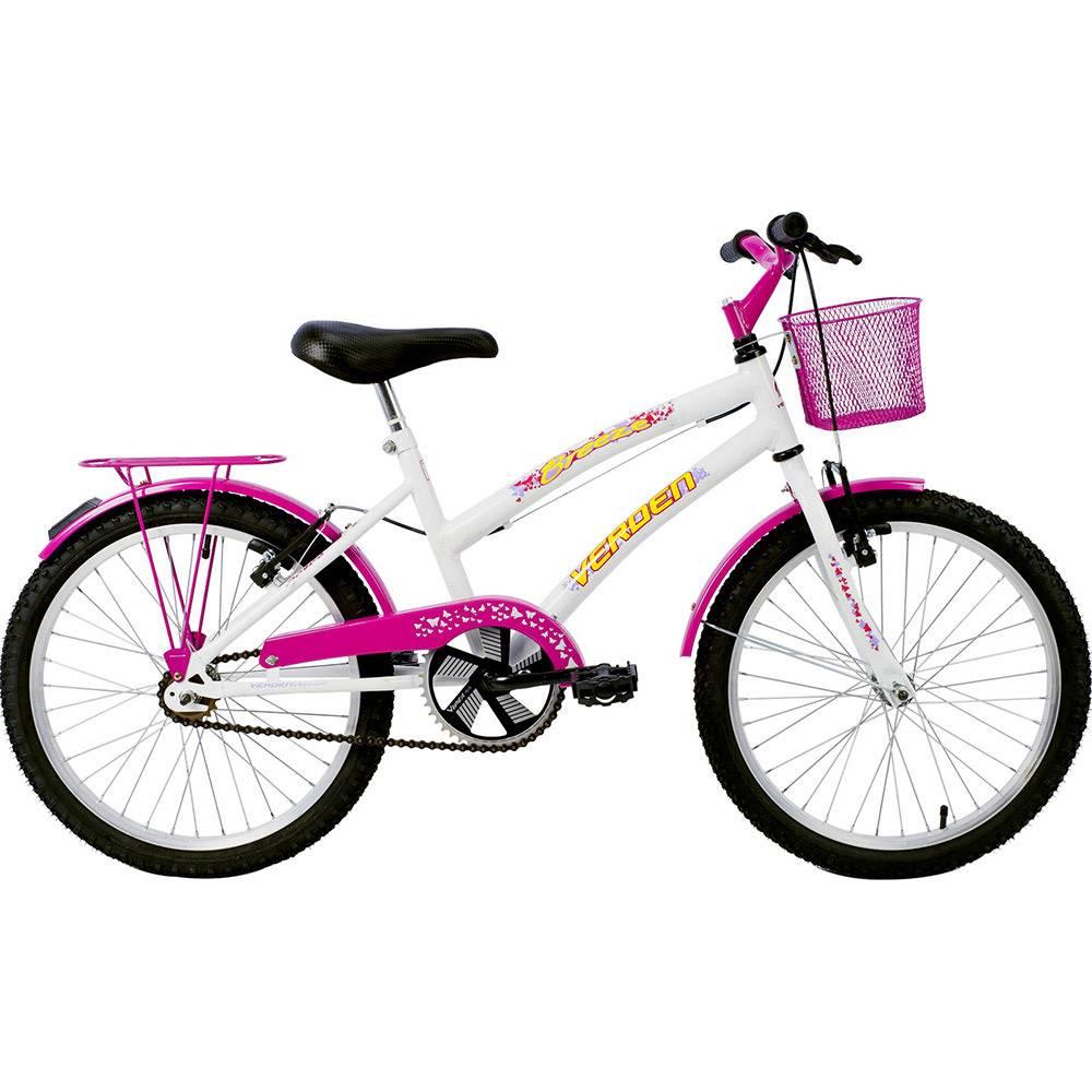 Bicicleta ARO 20 - Barbie - Branca - Caloi - Ri Happy