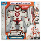 Branco E Vermelho Super Robô Mega Mech - Toyng 042437
