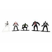 Boneco De Metal Nano Marvel Homem Aranha Pack Com 5 Jada 992