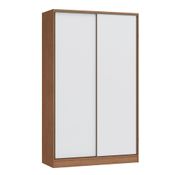 Guarda Roupa Modulado Requinte com 2 Portas de Correr - Macadâmia/Branco Line