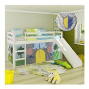 Cama Infantil com Escorregador e Tenda Castelo Cavaleiro - Casatema