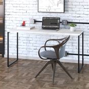 Escrivaninha Dynamica Industrial 135 cm - Preto/Snow