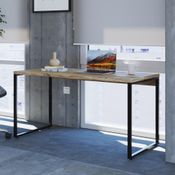 Escrivaninha Industrial Kuadra 135 cm - Carvalho/Preto
