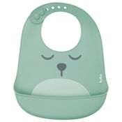 Babador De Silicone Com Pega Migalhas Gumy Verde Buba