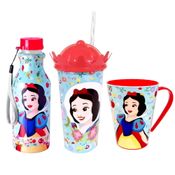 Kit Branca de Neve com Garrafa Copo e Caneca Disney Plasútil