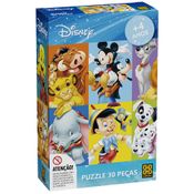 Quebra-Cabeça - Personagens Disney - 30 Peças - Mickey e Amigos - Grow