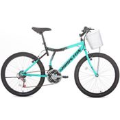 Bicicleta Houston Bristol Peak Aro 24 Freio V-Brake 21 Marchas com Cesto Frontal