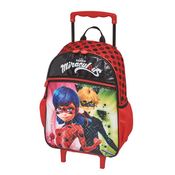 Mochila de Rodinhas Miraculous Lady Bug e Cat Noir - Pacific