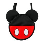 Bolsa Tiracolo Circular Rosto Assinatura Mickey: Disney