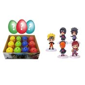 KIT 3 Ovos Surpresa com Miniaturas Ninjas Aleatórios Mangá Bonecos Mini Figuras Colecionáveis