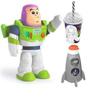 Kit Boneco Buzz Lightyear Infantil Elka + Copo e Garrafa de Foguete