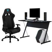 Kit Mesa Para PC Gamer Kombat com Cadeira Gamer BC3 ThunderX3 Preto - Lyam Decor