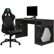 Kit Mesa Para PC Gamer Legend com Cadeira Gamer EC3 ThunderX3 Preto - Lyam Decor