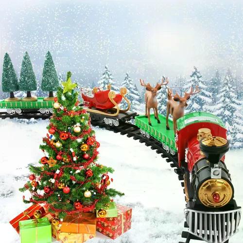 Trem Trenzinho Natalino C Árvore Rena Treno Do Papai Noel - Ri Happy