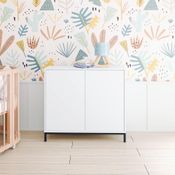 Cômoda Infantil Balcão Multiuso 2 Portas Multimóveis CR35042 Branca