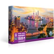 Quebra Cabeça Panorâmico Luzes de Xangai 1500 Peças Toyster