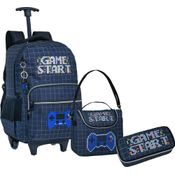 Kit Mochila Juvenil Estojo e Lancheira Game Start Yepp - MIM6310