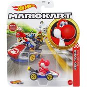 Carrinho Hot Wheels Mario Kart Red Yoshi Standard Kart GBG25