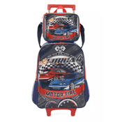 Mochila Carrinho Luxcel Força 4 + Lancheira Azul Ic37622fa(483278)