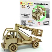 Brinquedo Quebra Cabeça 3D Caminhão Grua Mdf