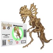 Brinquedo Quebra Cabeça 3D Dinossauro Dilofossauro Mdf