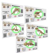 Brinquedo Kit 5 Dinossauros Quebra Cabeça 3D
