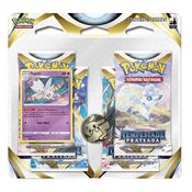 Kit de Cartas Pokémon Blister Quadruplo Tempestade Prateada 4 Pacotes + 1 Carta