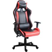 Cadeira Gamer Office Giratória com Elevação a Gás Pro F03 Preto Vermelho - Lyam Decor