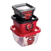 Kit Pote Maverl Vingadores Homem Aranha Plasutil 3 Unidades