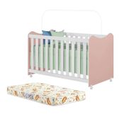 Berço Mini Cama Cristal 3150 Com Colchão Branco Rose Peternella