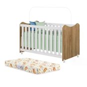 Berço Mini Cama Cristal 3150 Com Colchão Nature Branco Peternella