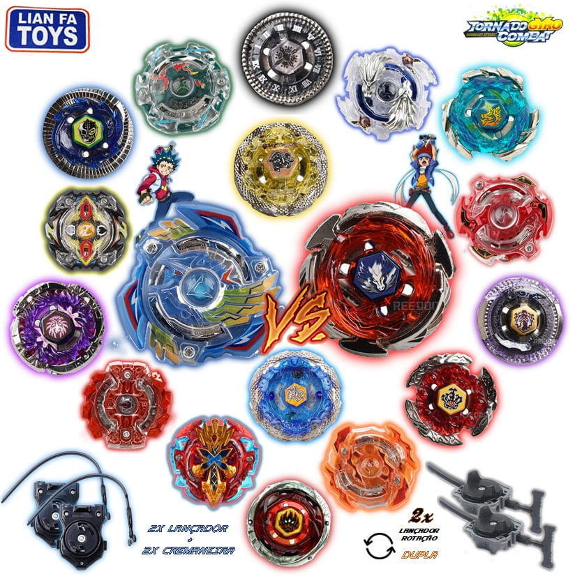 Beyblade Evolution Extreme Gyro Turbo com Lançador Super Rapido Speed Forte