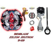 Beyblade Burst Zilion Zeus C/Lançador Grip Beyblader Zac